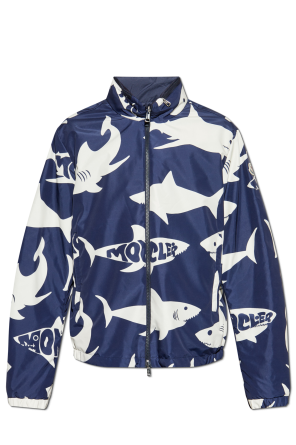 ゴルフ始めました☺ 　MONCLER ネイビー　 クルーネック　ベロア ワッフルロングスリーブクルーネック ホリデーベア刺繍 (RM8